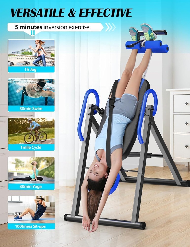 Gravity Inversion Table for Back Pain Relief 2026 New Inversion Table W/Lumbar S