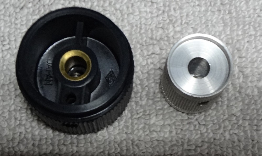 Mostly Original Knobs from a Lafayette HB-222 23-Channel CB Transceiver