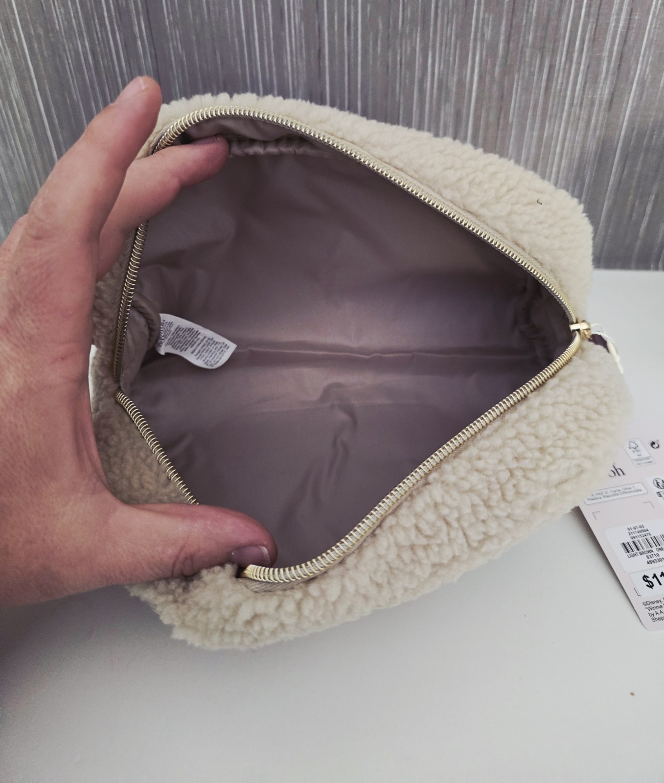 Disney Winnie The Pooh Fleece Makeup Bag NWT