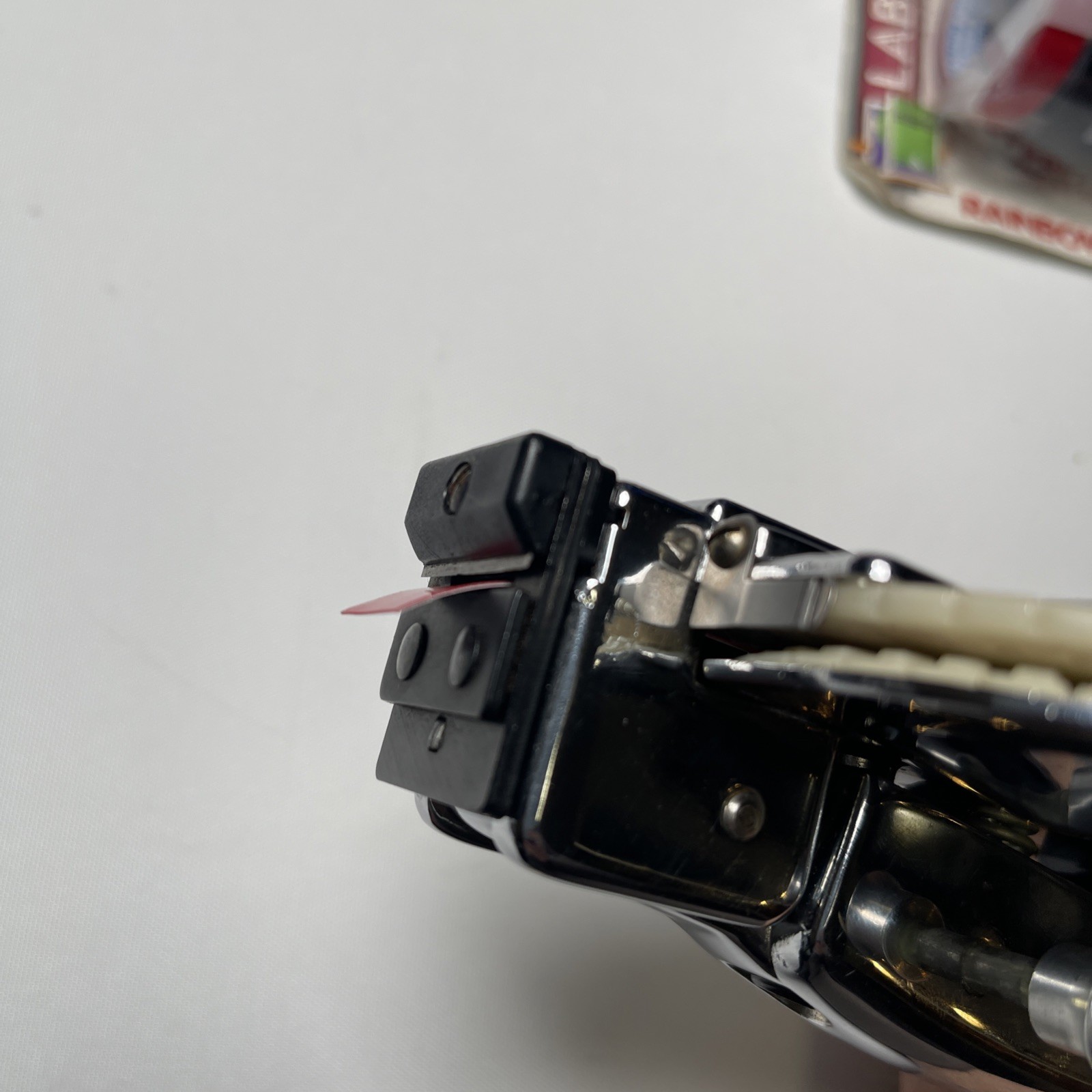 Vtg Early Metal DYMO M-22 TAPEWRITER Label Maker W Tape/Box/Papers