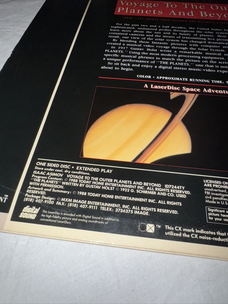Voyage to the Outer Planets and Beyond - Laserdisc - Isaac Asimov