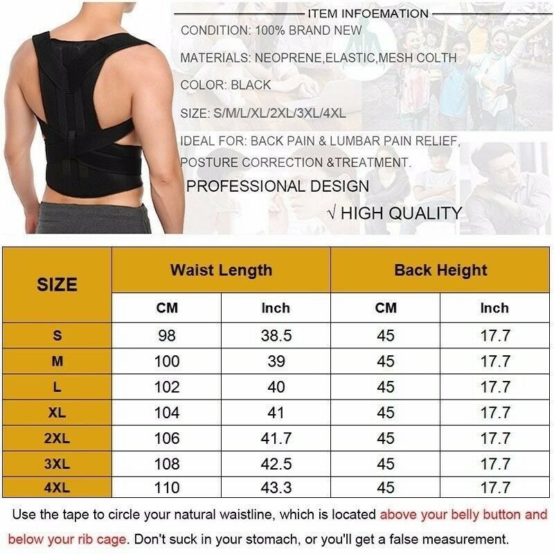 Back Brace Posture Corrector Adjustable Upper Back Brace for Clavicle to Support