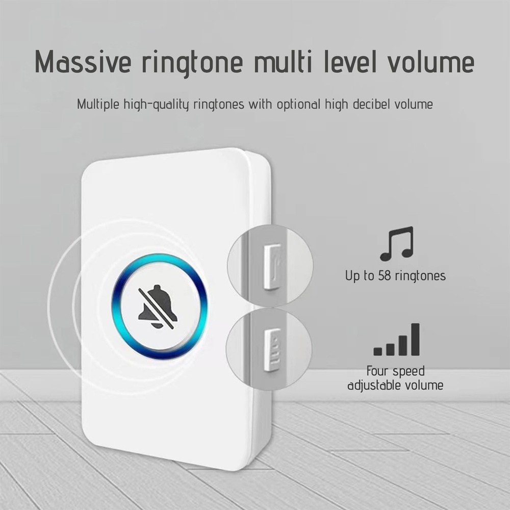 Wireless Doorbell 2 Button 1 Receiver Set Remote Control Door Ring
