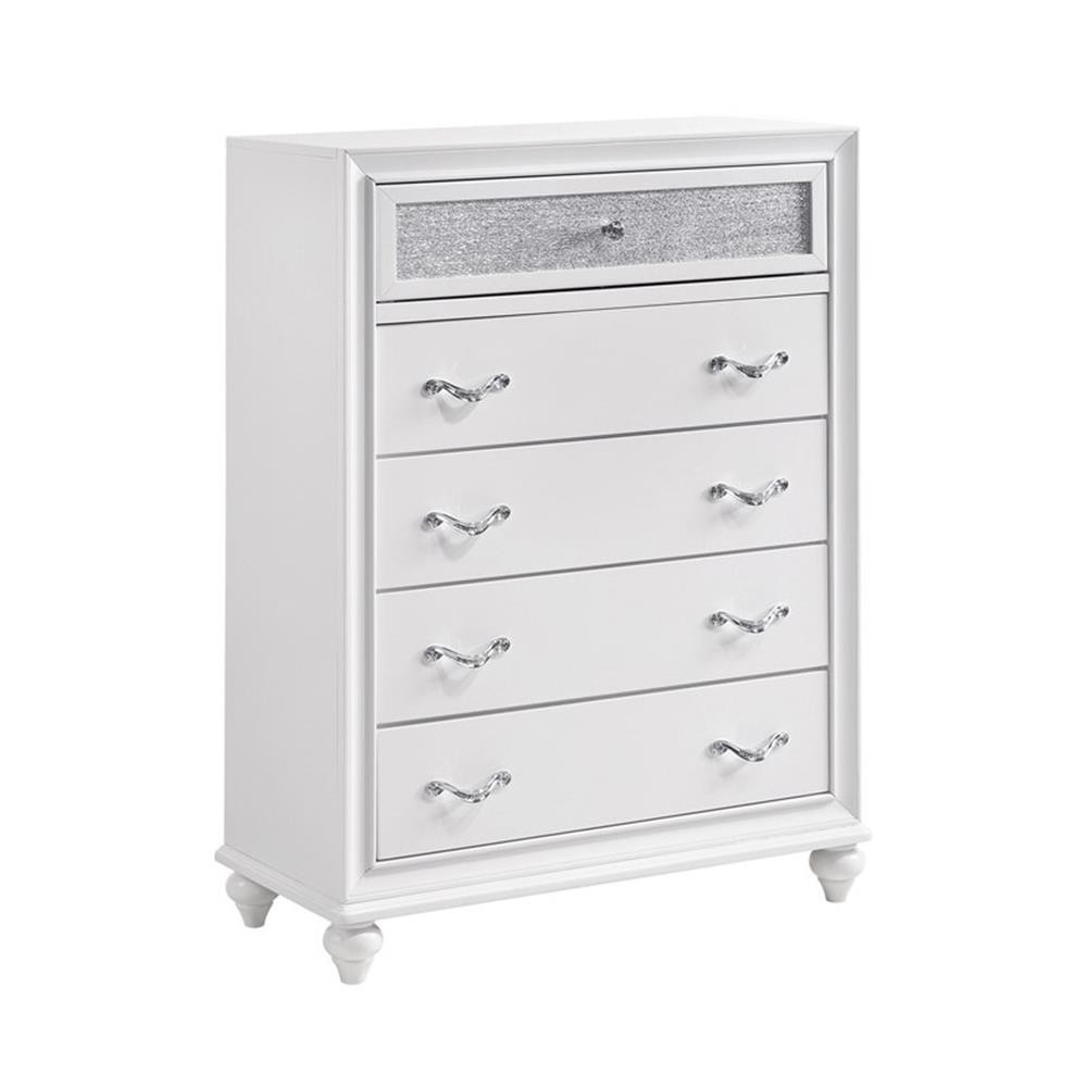 Barzini 5-piece Eastern King Bedroom Set White