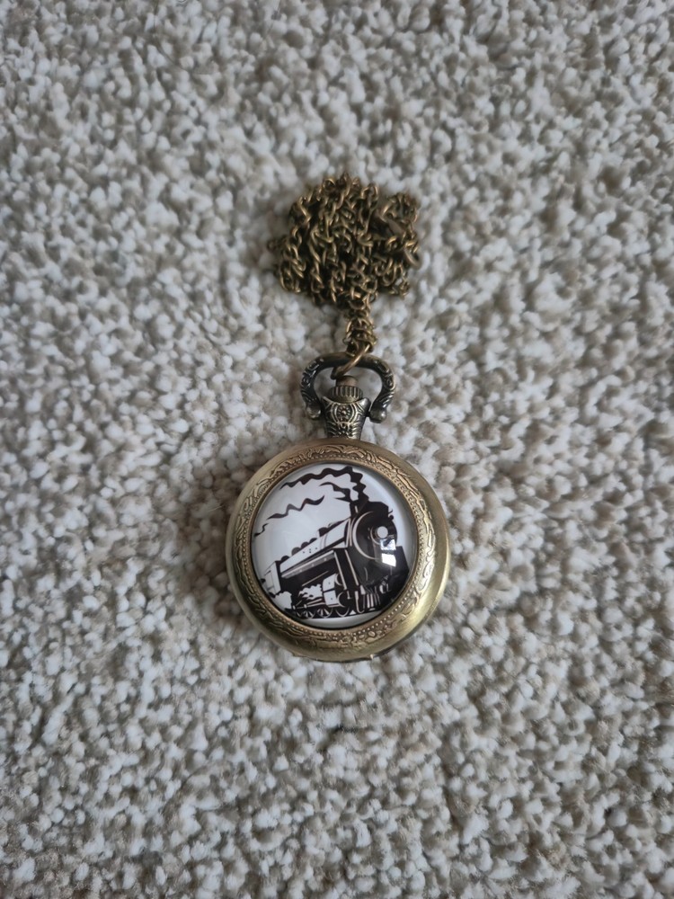 Train Pocket Watch - Miniature - New Battery