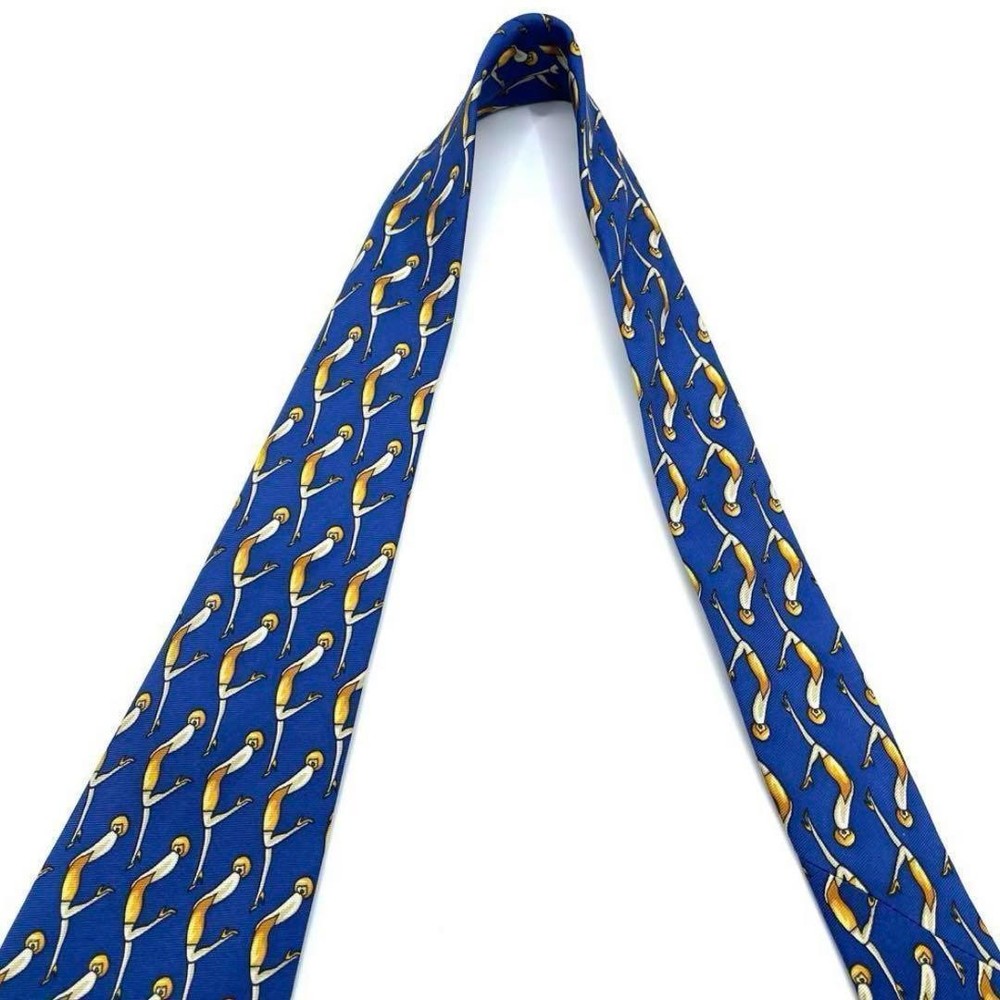 BALLY tie small pattern personality blue yellow