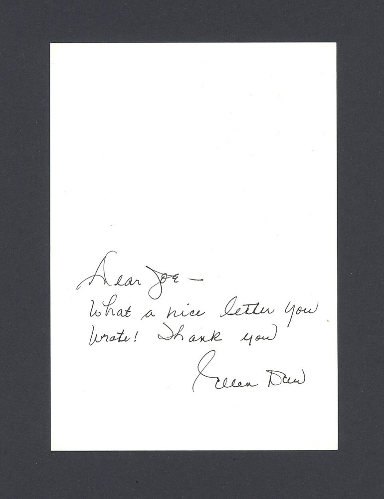 ELLEN DREW signed card ACTRESS