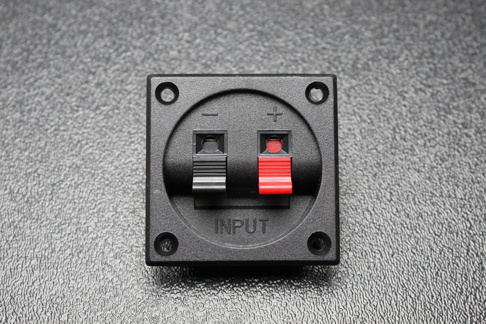 (5) SQUARE JACK TERMINAL CUP SCREW SPEAKER SUBWOOFER BOX SPRING LOADED TCSS