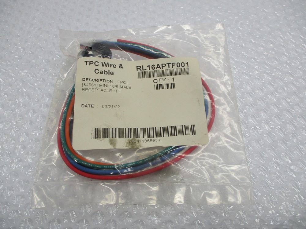 TPC WIRE & CABLE RL16BPTF001 84661 RECEPTACLE NSMP