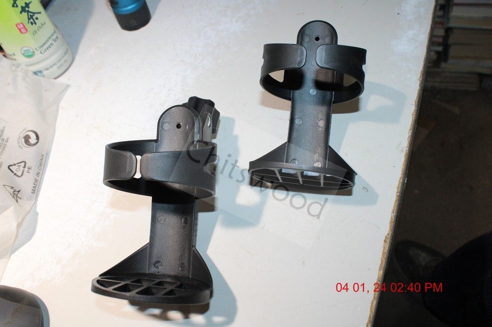 2pc Stroller Universal 360° Rotatable Cup Holder, Black Stroller Bottle Holder