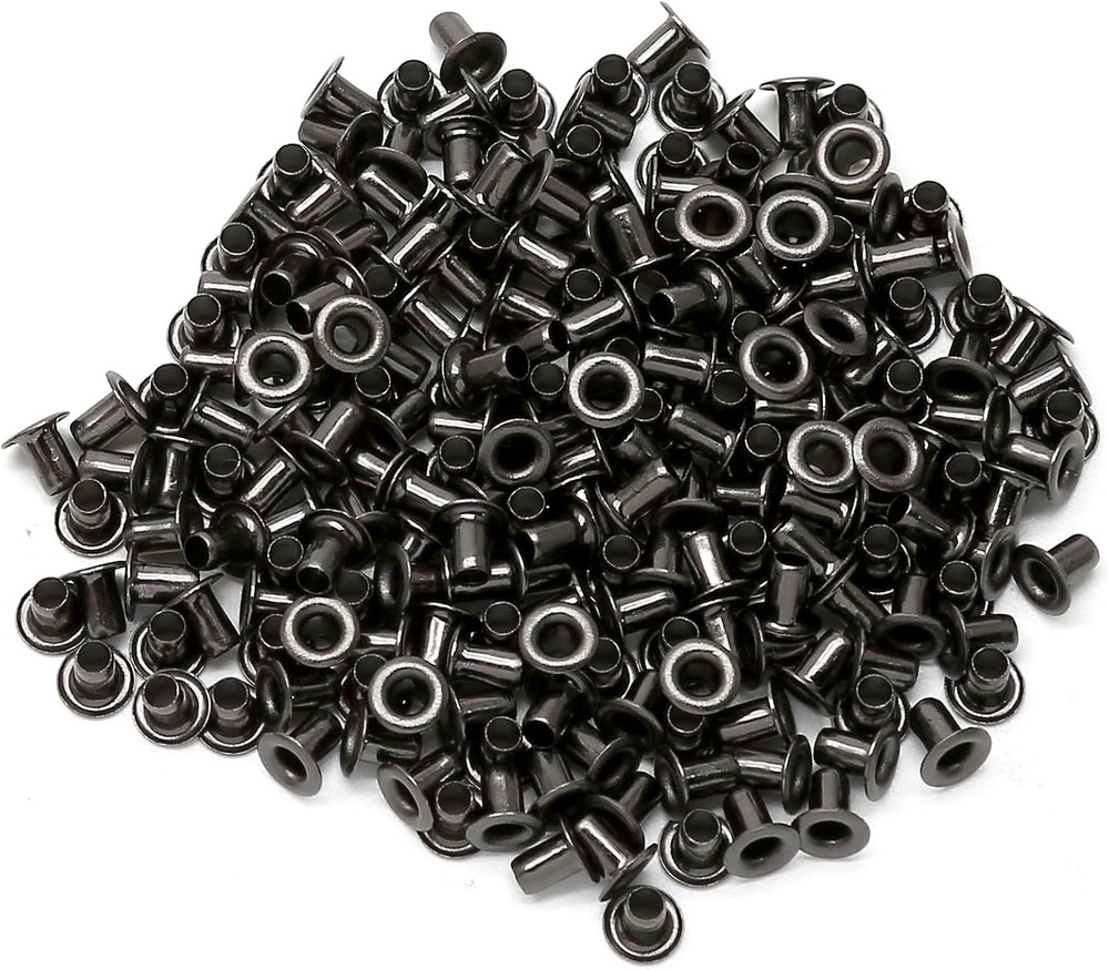 200-Piece 2mm Tiny Self-Backing Grommets and Eyelets for Leather and Canvas