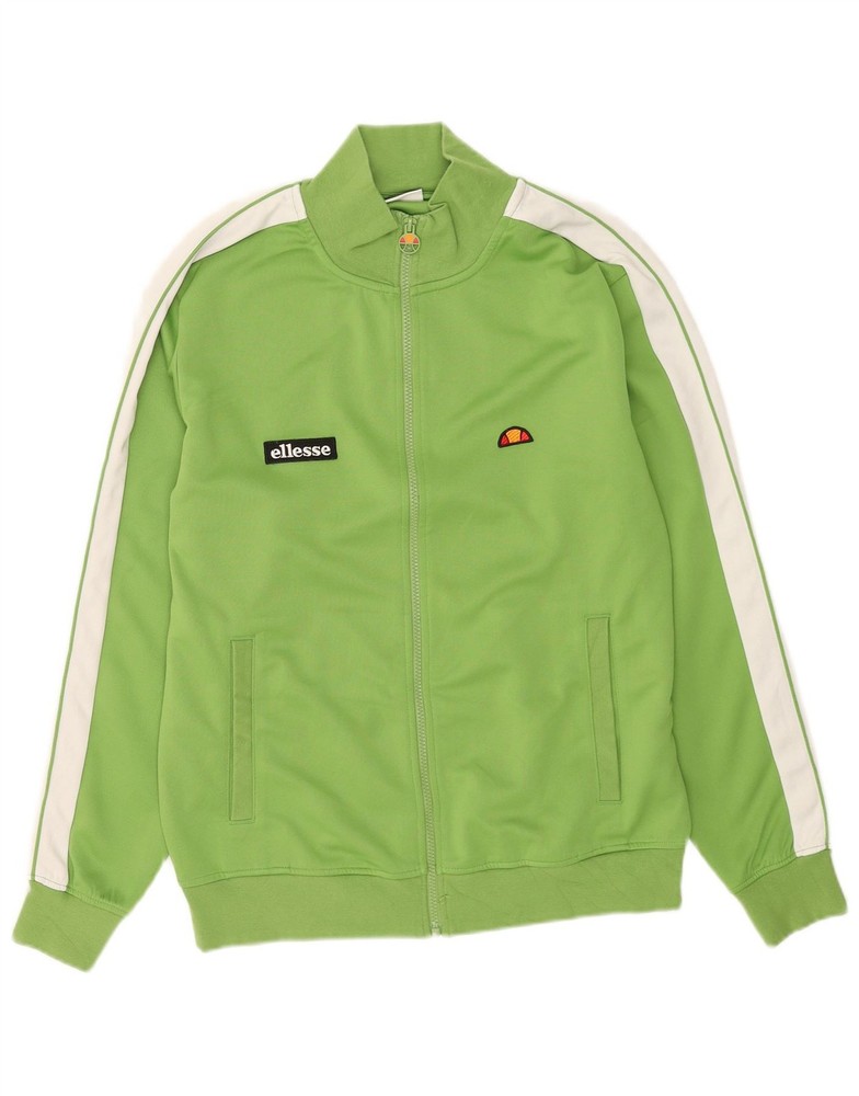 Ellesse Mens Tracksuit Top Jacket Medium Green Colourblock Polyester AT05