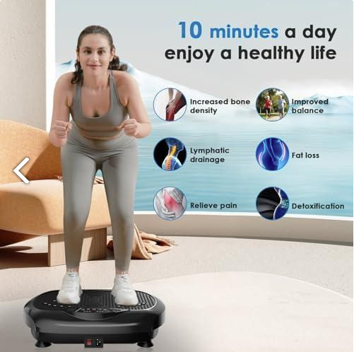 Natini Vibration Plate Exercise Machine - Whole Body Workout Vibration Platform