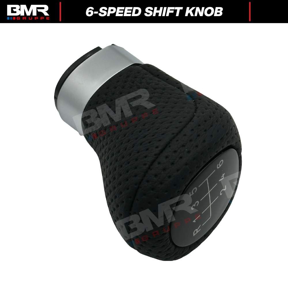 6 Speed Shift Knob Black Leather for BMW E82 E88 E90 E92 E46 E36 Z4 Manual 6MT