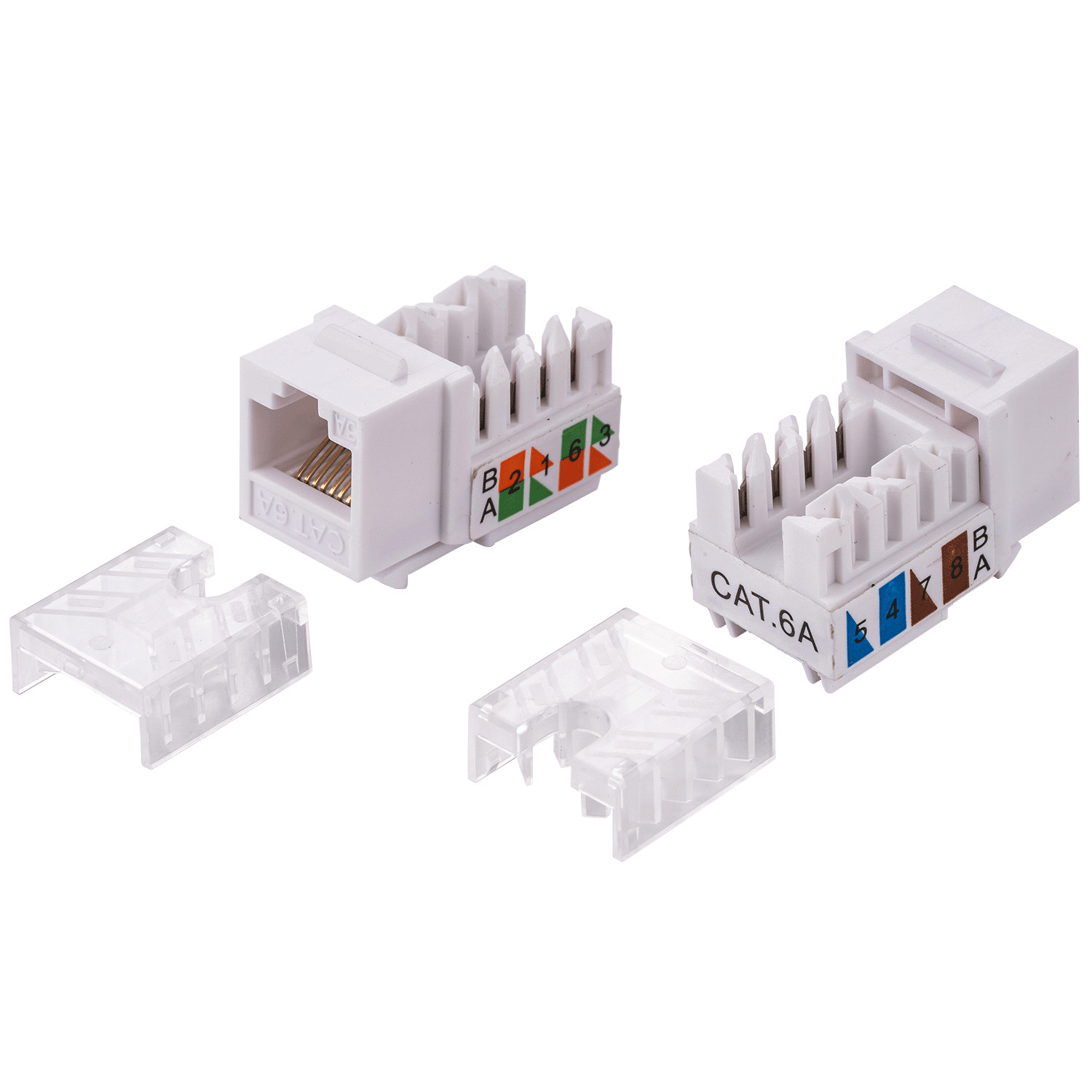 Cat6a Keystone Jack Lan Network 45 Degree RJ45 Tool Punch down Set lot