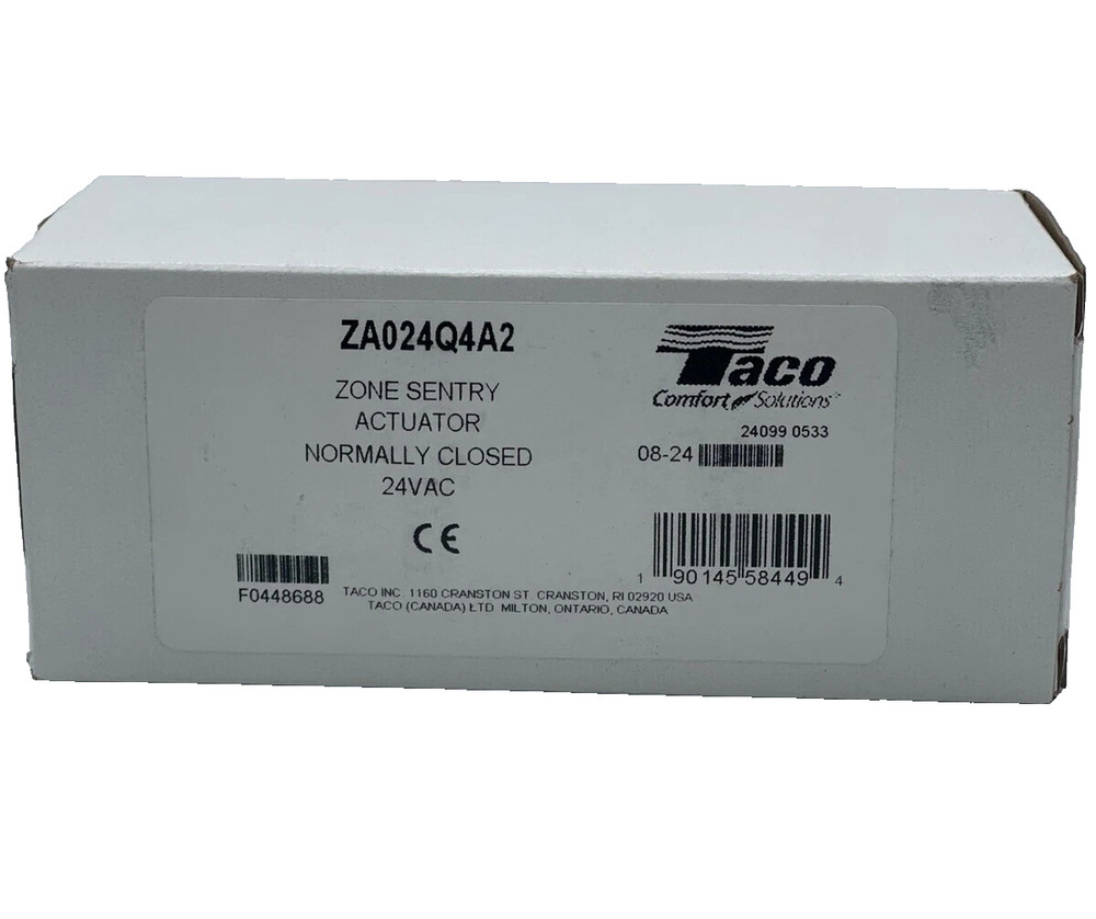 Taco ZA024Q4A2 Zone Sentry Replacement Actuator Head, NC, 24V