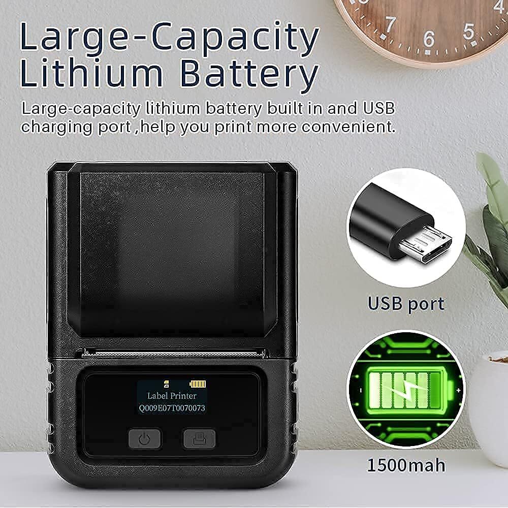 Label Printer M120 Label Maker Barcode Printer Portable Bluetooth Label Maker
