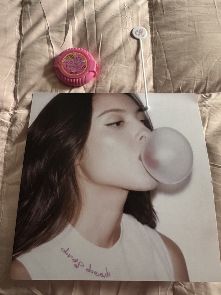 Olivia Rodrigo Poster ,  Drink Stirrer & Hubba Bubba Bubble Gum