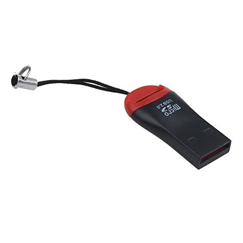 VizGiz 5 Pack Micro SD Card Reader with Tether Pocket SDXC TF black