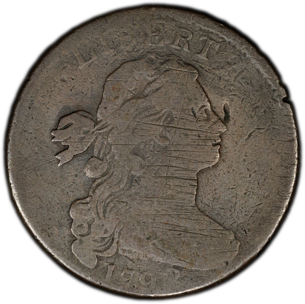 1798 Draped Bust Large Cent Second Hair Style PCGS XF Details - Certified