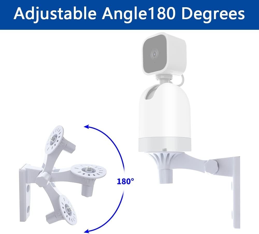 Versatile Camera Wall Mount Compatible with WYZE & Blink Mini - 180° Adjustable