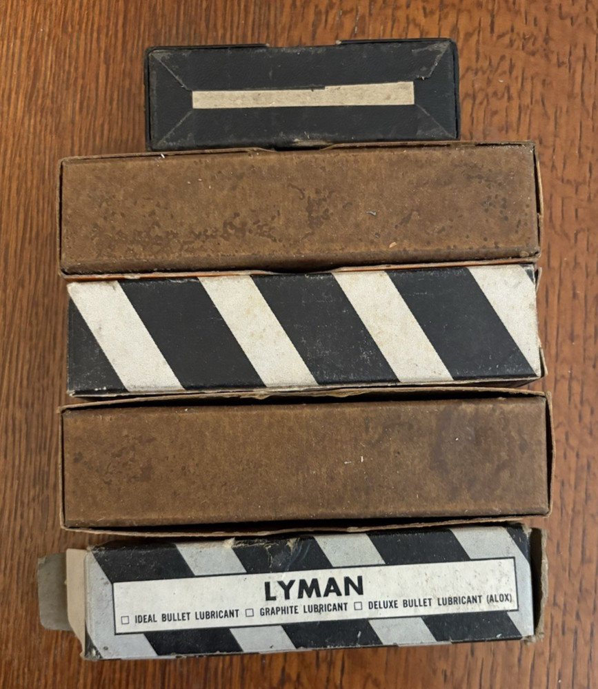5 Boxes - 1 Lyman Sight No 55S Box 4 Lyman Lube Boxes - Empty