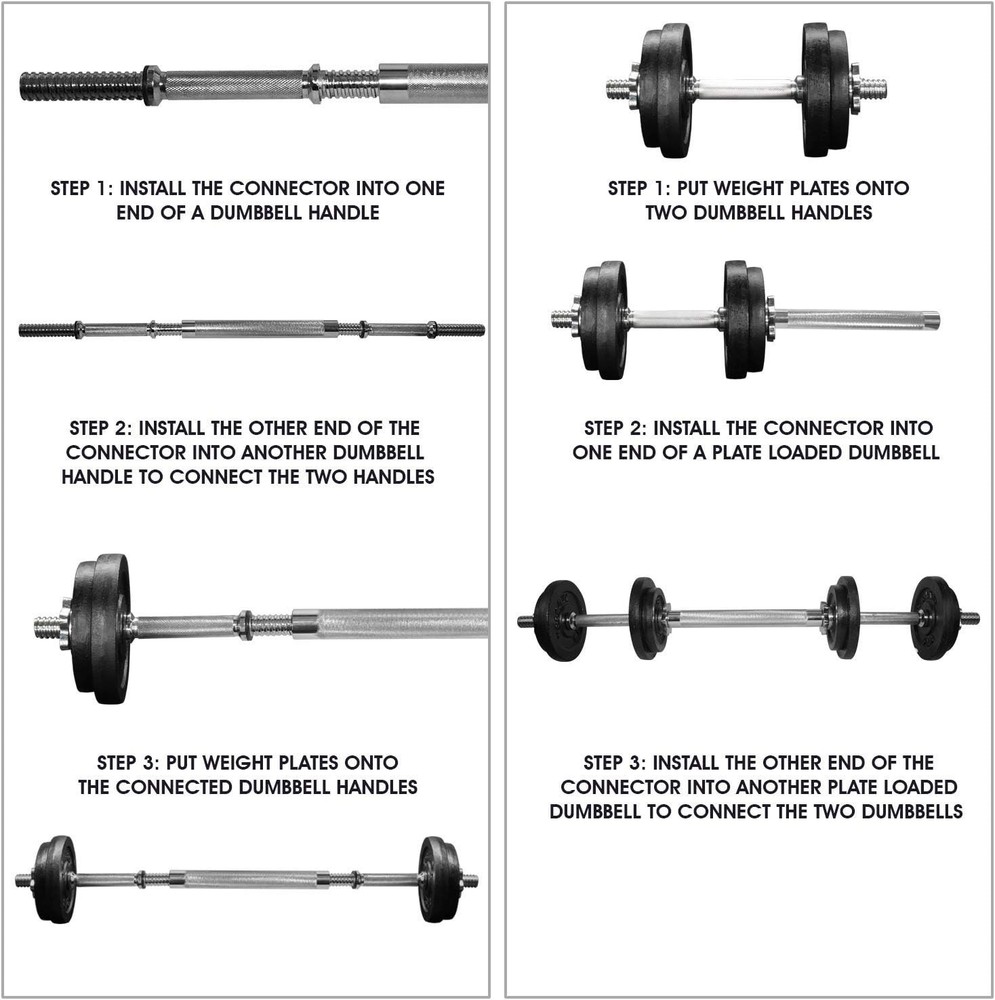 Adjustable Weights Dumbbells Set - Exercise & Workout Equipment for Home Gym,...