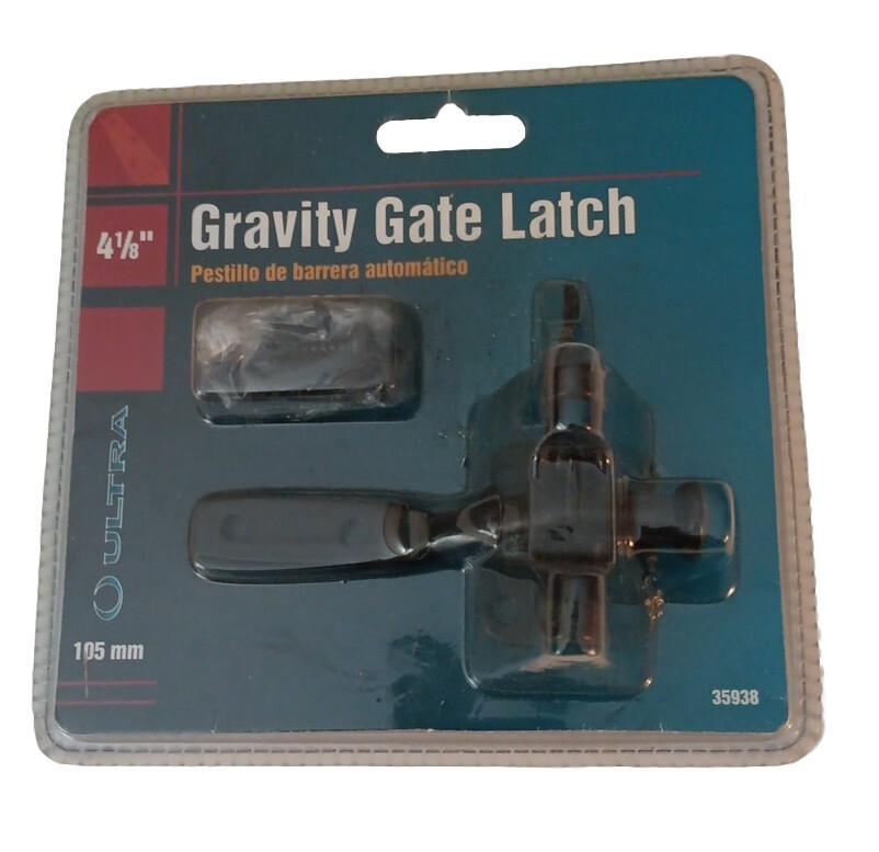 Ultra Hardware 35938 Offset Strike Base, BLACK GATE LATCH  PATIO GATE