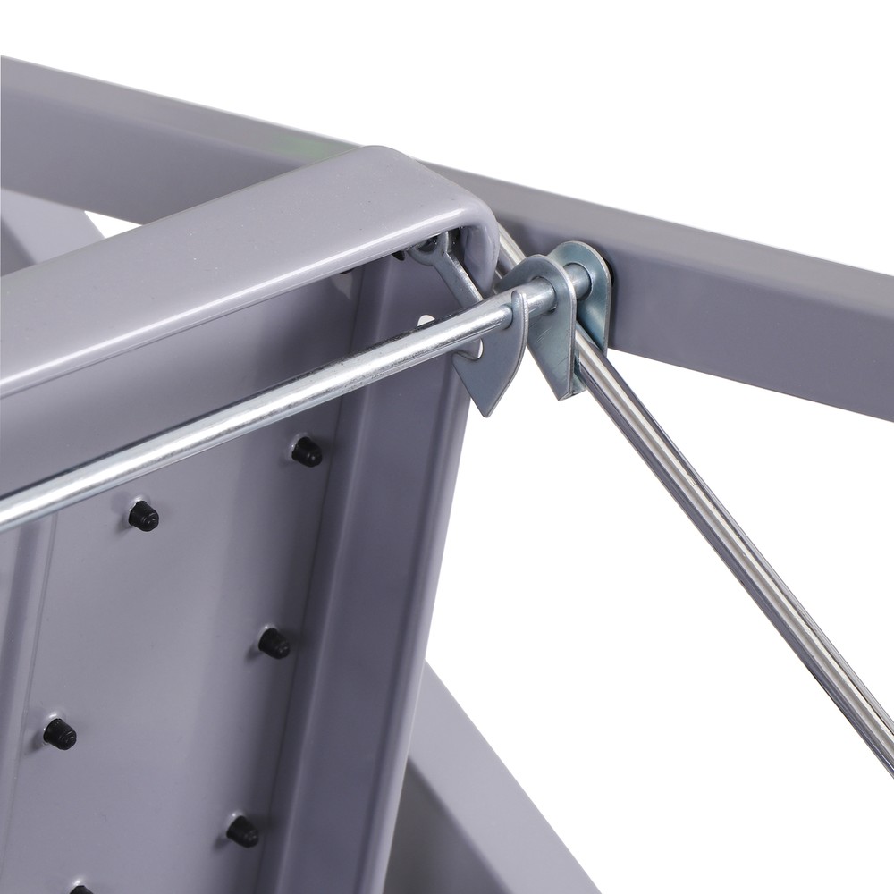 2 Step Ladder Folding Step Stool with Convenient Handgrip Handle 380 lbs Gray