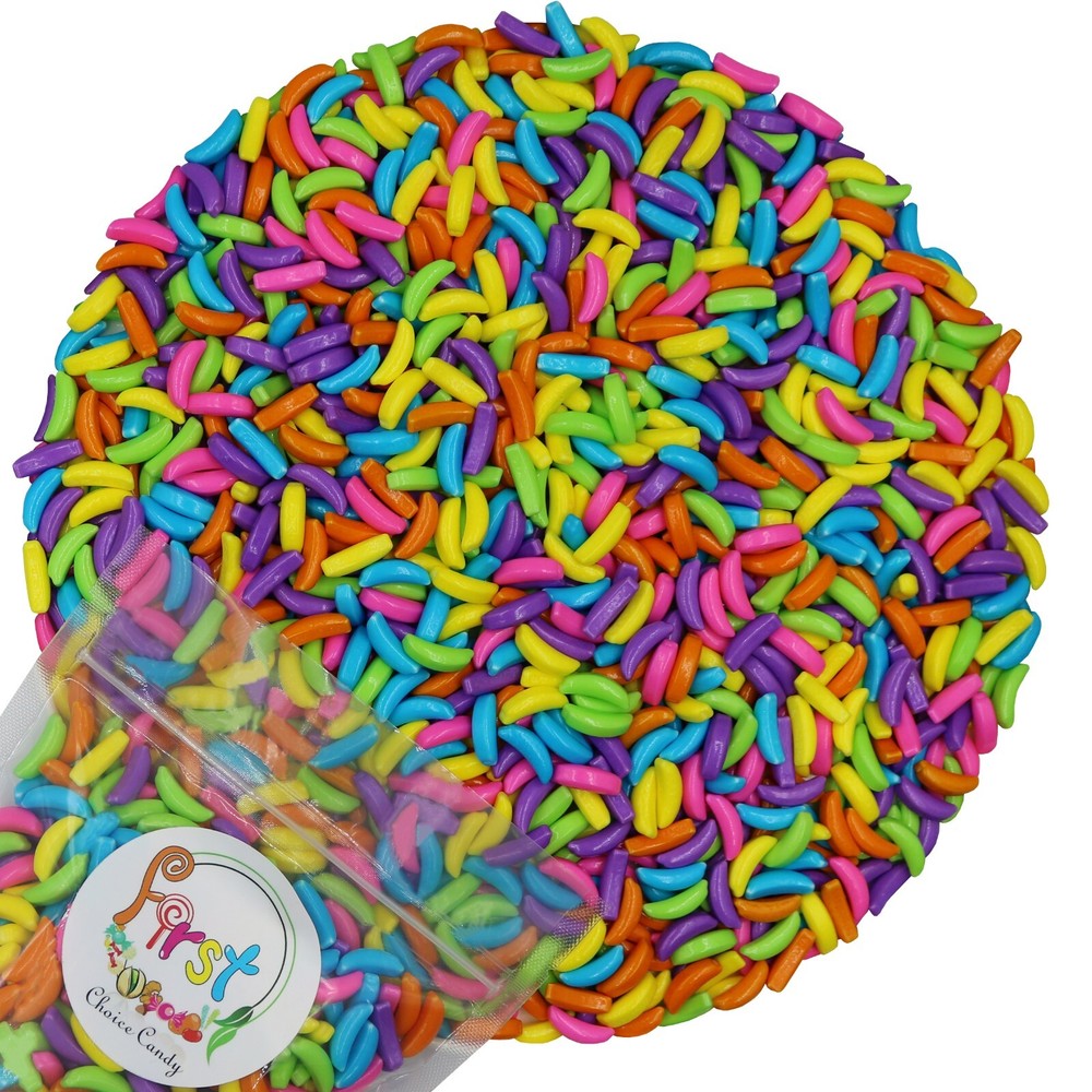 ASSORTED RAINBOW SILLY BANANA HEADS HARD CANDY