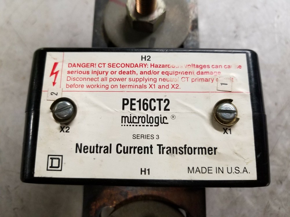 SQUARE D MICROLOGIC NEUTRAL CURRENT TRANSFORMER PE16CT2