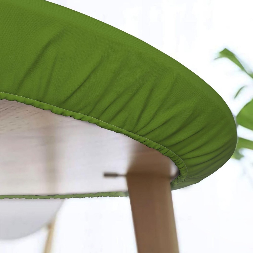 Oval Fitted Tablecloth with Elastic Edged, Waterproof Wipeable Oval Table Cov...