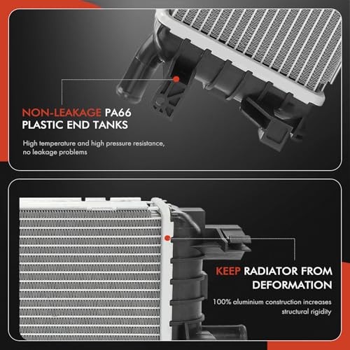 Center Lower Engine Coolant Radiator Assembly Compatible with Audi A6