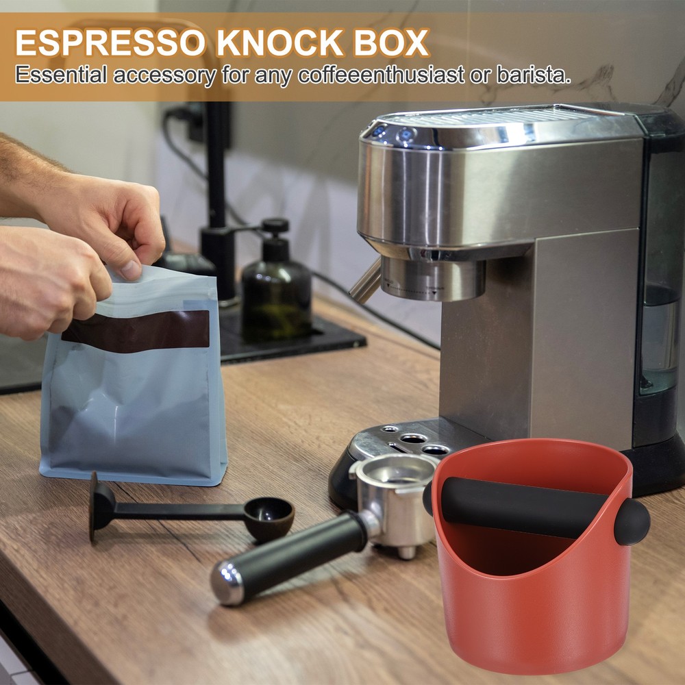 4-inch Coffee Knock Box, Espresso Knock Box Coffee Grounds Container, Gray