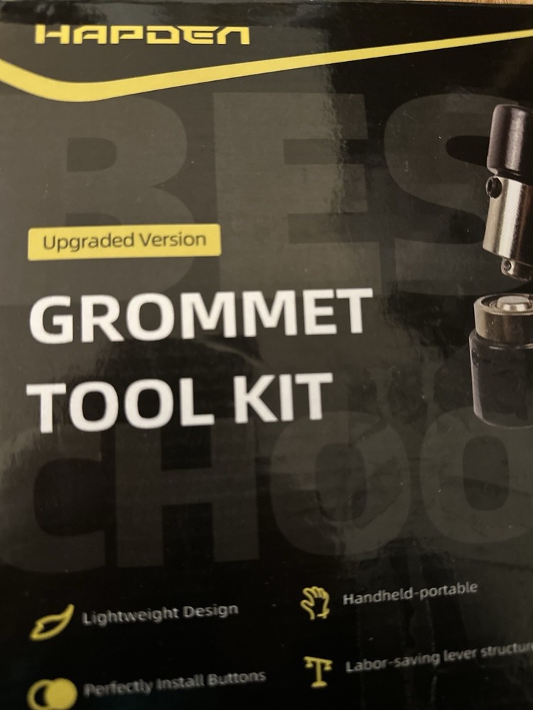 Hapden Grommet Tool Kit 10mm - Upgraded Version Open Box