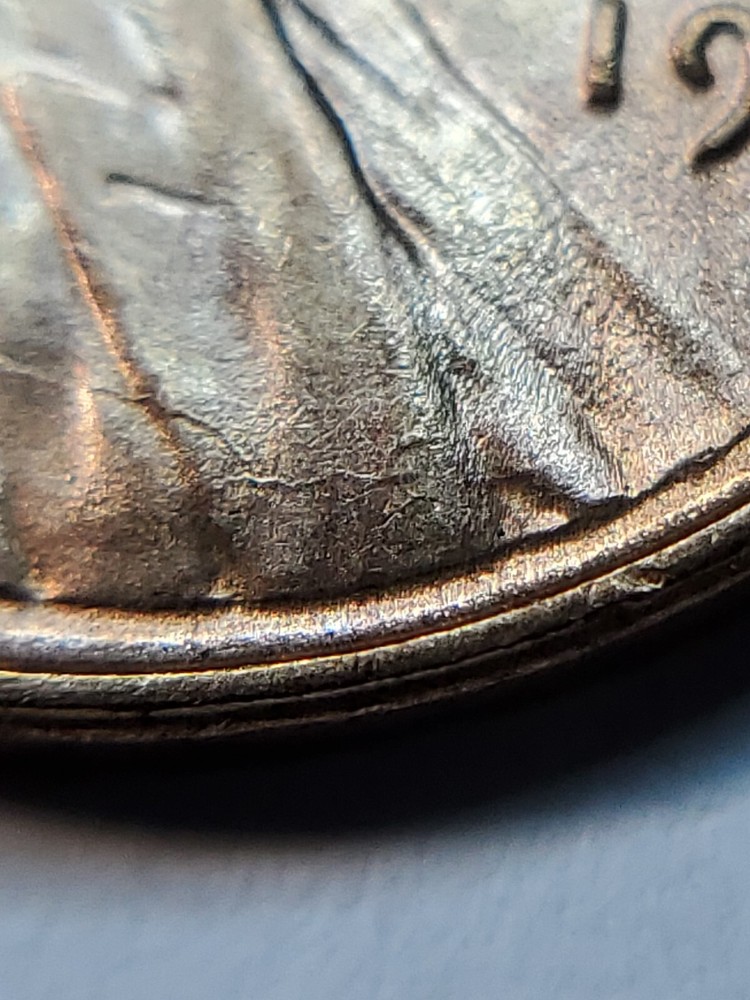 1941 P Uncirculated Die Crack Error Lincoln wheat Cent#31