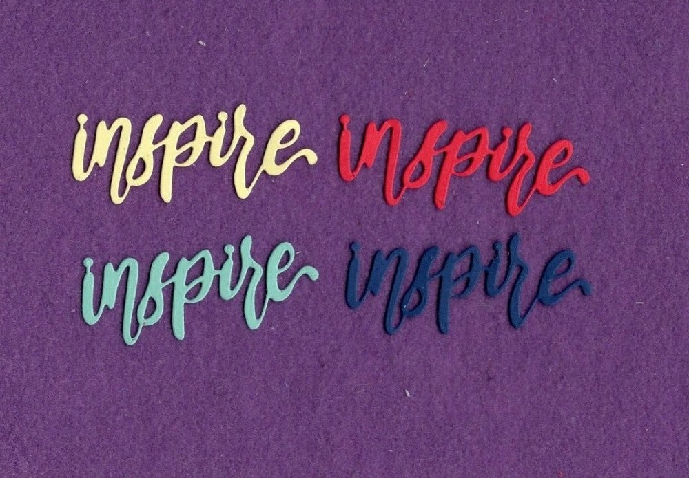 INSPIRE die cuts scrapbook cards