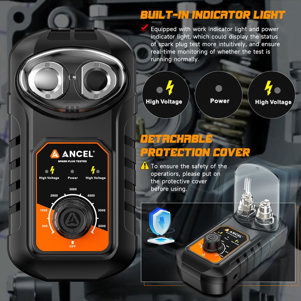 ANCEL SP21 Spark Plug Tester Auto Ignition System Tester Diagnostic Test Tool