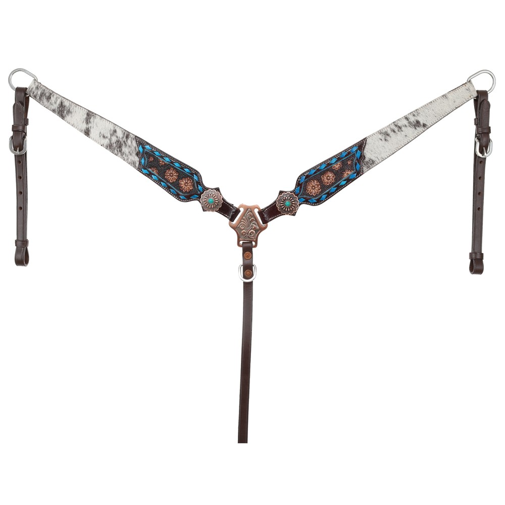 Showman Copper Hide Classics Browband Headstall & Breast Collar Set