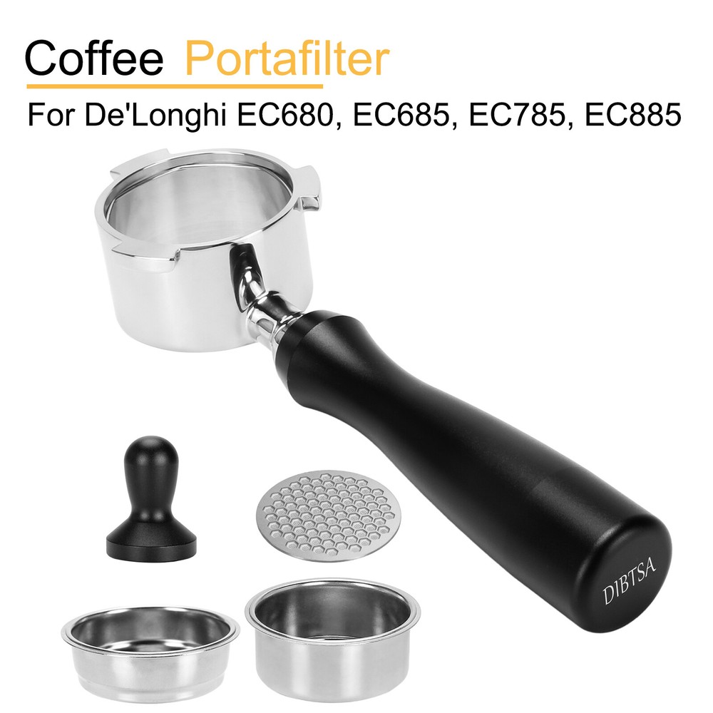 51mm Portafilter For De'Longhi EC680 EC685 EC785 EC885 Coffee Bottomless Filter