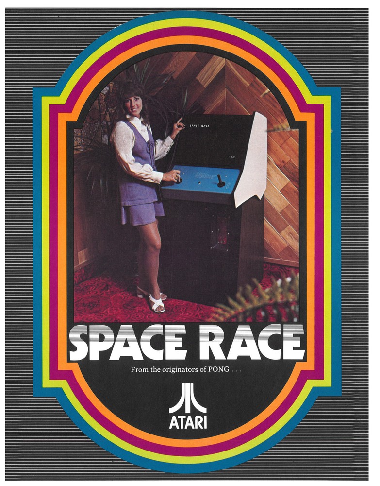 Space Race Atari Arcade Flyer / Brochure / Ad - Excellent