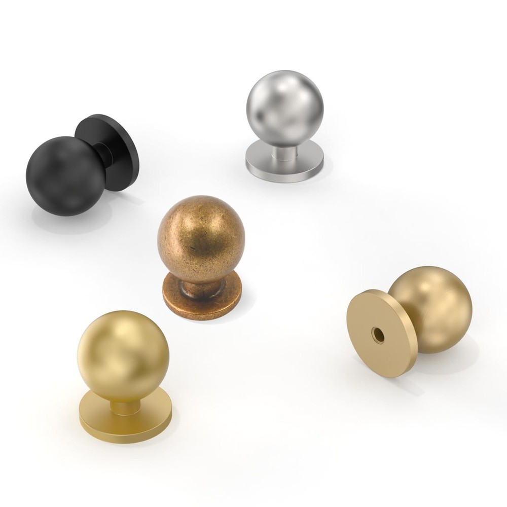 10 Pack Brushed Satin Nickel Kitchen Cabinet Knobs 1 Inch(25mm) Cabinet Pulls...