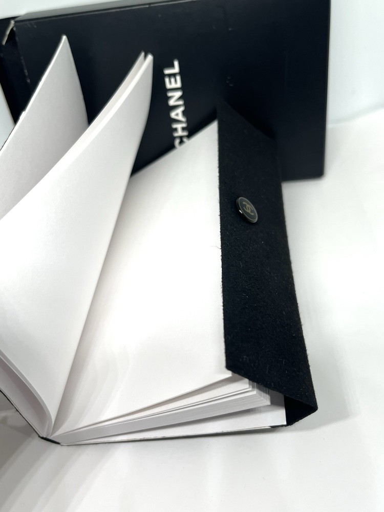 CHANEL Small Notebook CC Logo Memo Notepad Black with Box Unused