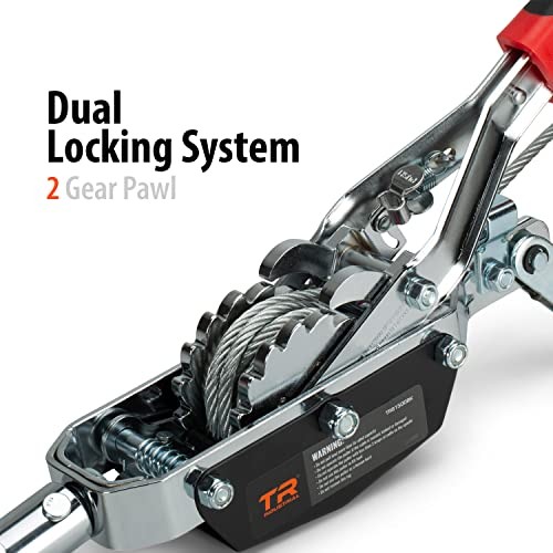Portable 4-Ton Dual Gear Power Puller Black