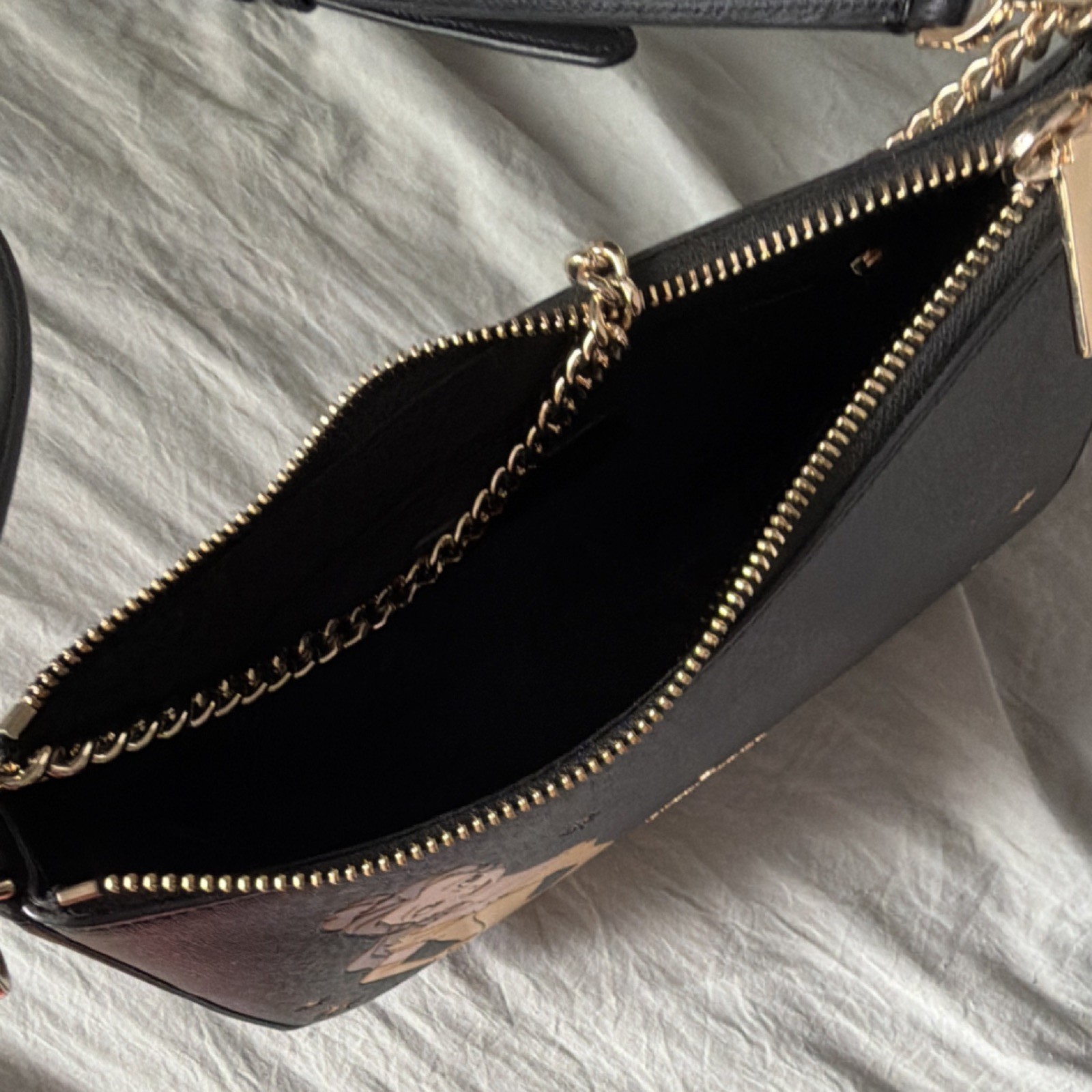 Kate Spade x Disney Beauty and the Beast Black Shoulder Bag Medium