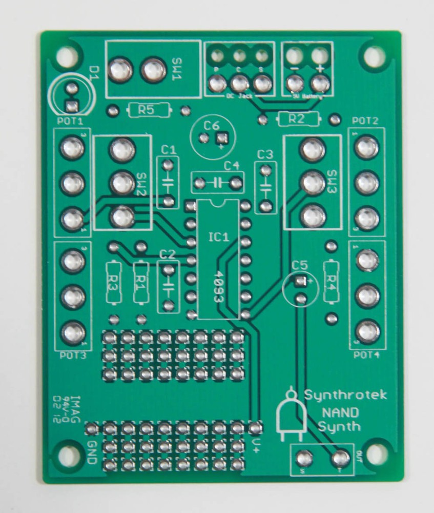 Synthrotek 4093 Nand Synth PCB Printed Circuit Board DIY