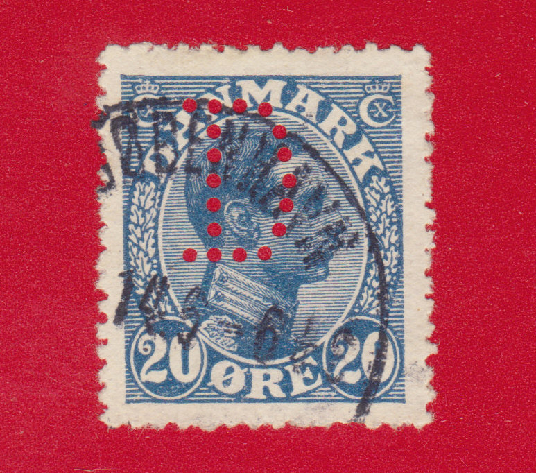 USED DENMARK #103 WITH D PERFIN