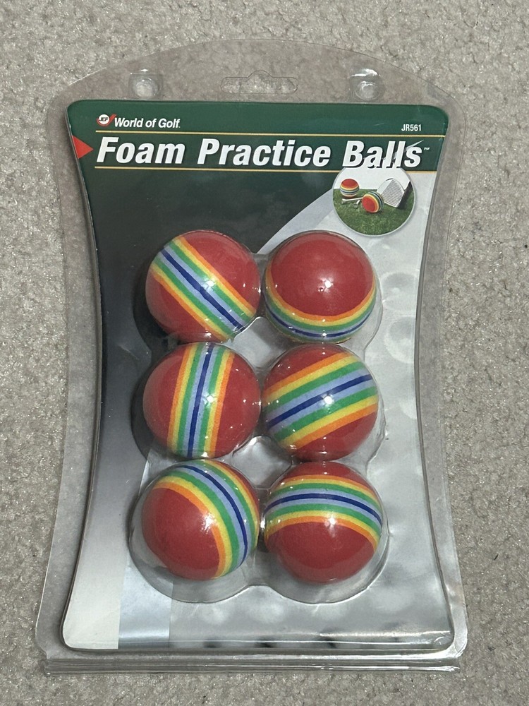 6 Foam Practice Golf Balls For Putting New Training