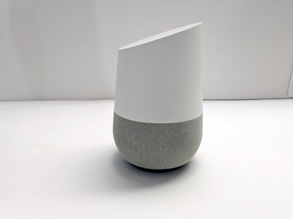 Google Home Smart Speaker White/Gray GA3A00417A14 Wi-Fi Bluetooth Voice Control