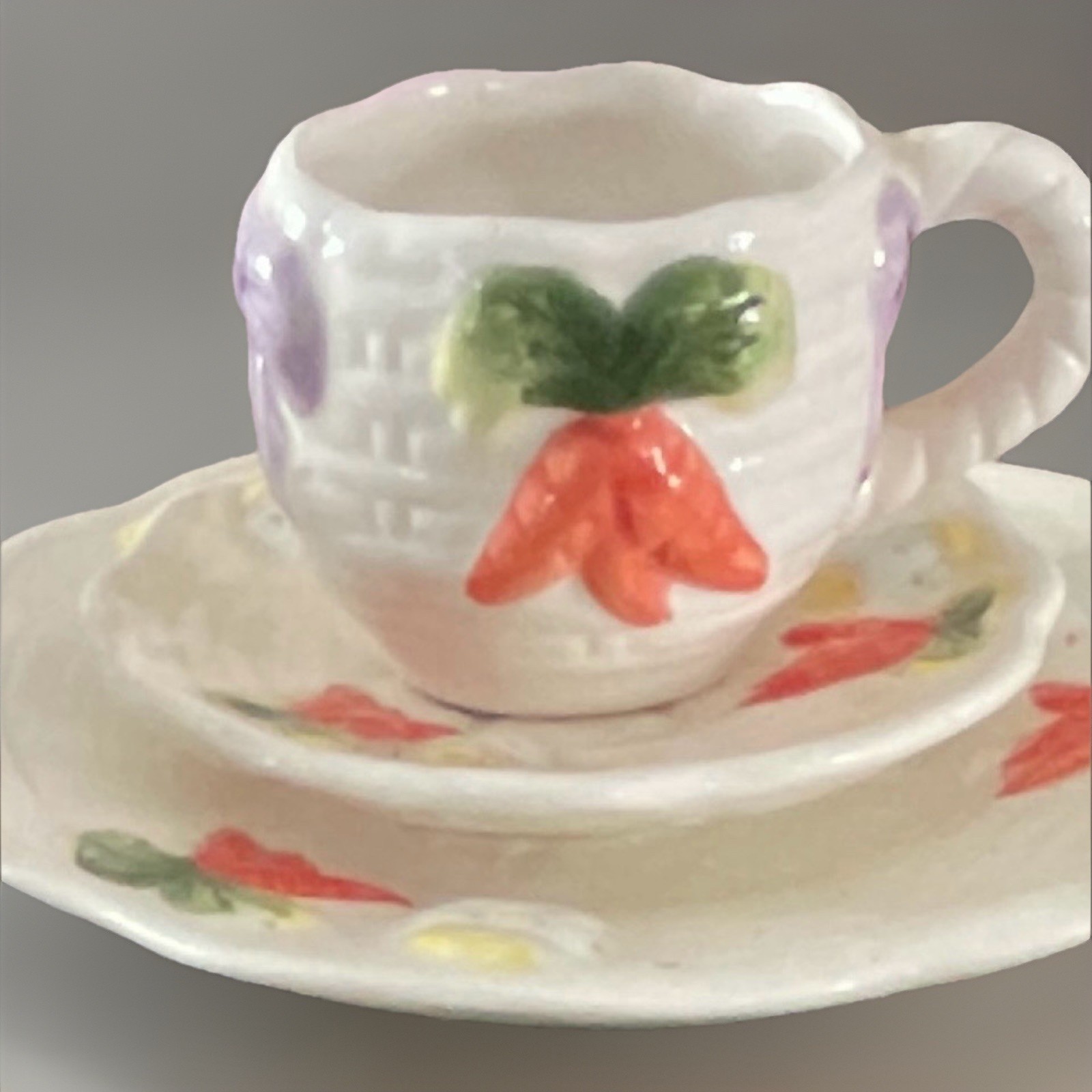 Vintage 1994 Mercuries Bunnies in the Garden Ceramic Tea Set - 10 Piece Easter